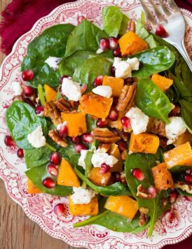 Butternut Squash Spinach Salad