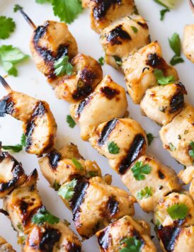 honey lime chicken skewers